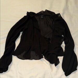 Forever 21 Black Sheer Top